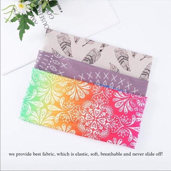 UO 3pc Boho Bandeau Wide Butterfly Floral Headwrap main image 7